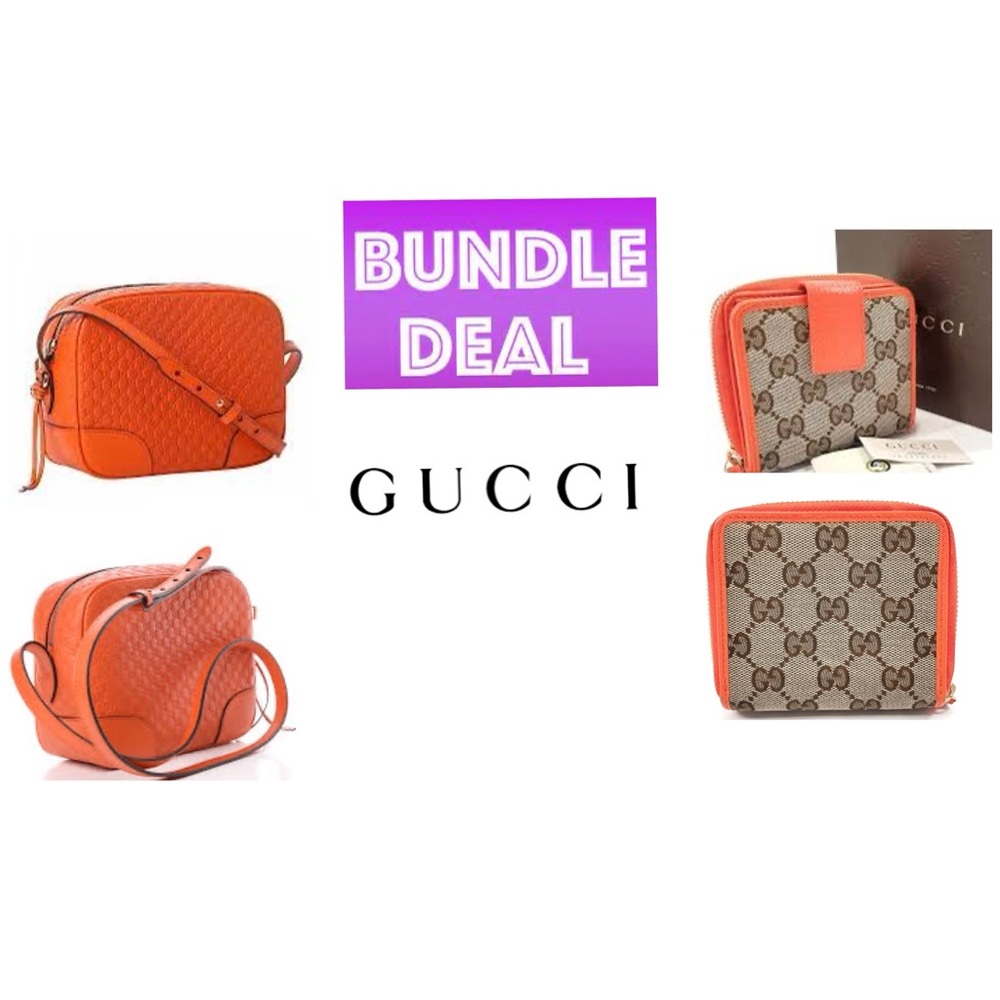 ‼️WOW‼️GUCCI BUNDLE SET‼️tangerine orange NEW ♨️AUTHENTIC‼️🤩♨️♨️♨️